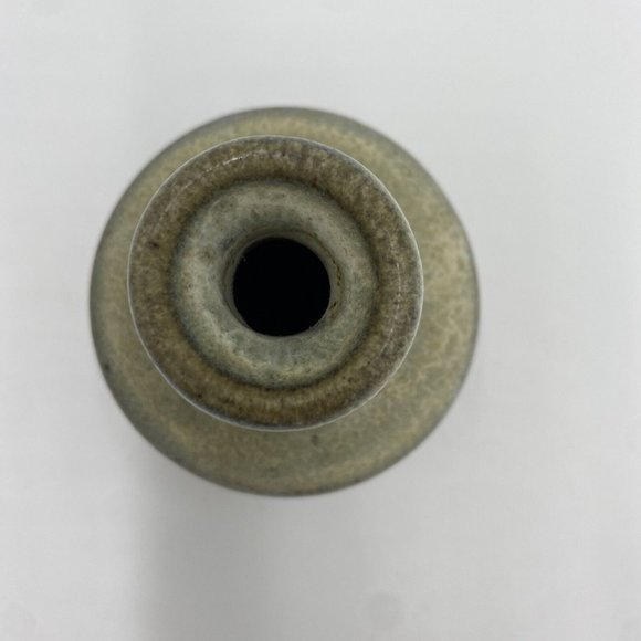 VINTAGE POTTERY CRAFT USA MID-CENTURY MODERN BUD VASE Earth Tones Original Label - Picture 3 of 9